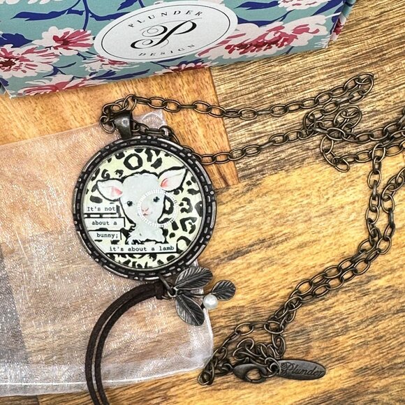 Plunder Design "It's About A Lamb" Necklace Unique Lamb Pendant & Chain - Picture 1 of 6